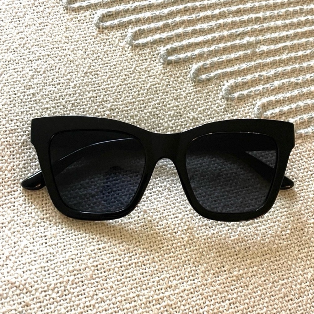 World Market Oversized Black Cat Eye Sunglasses